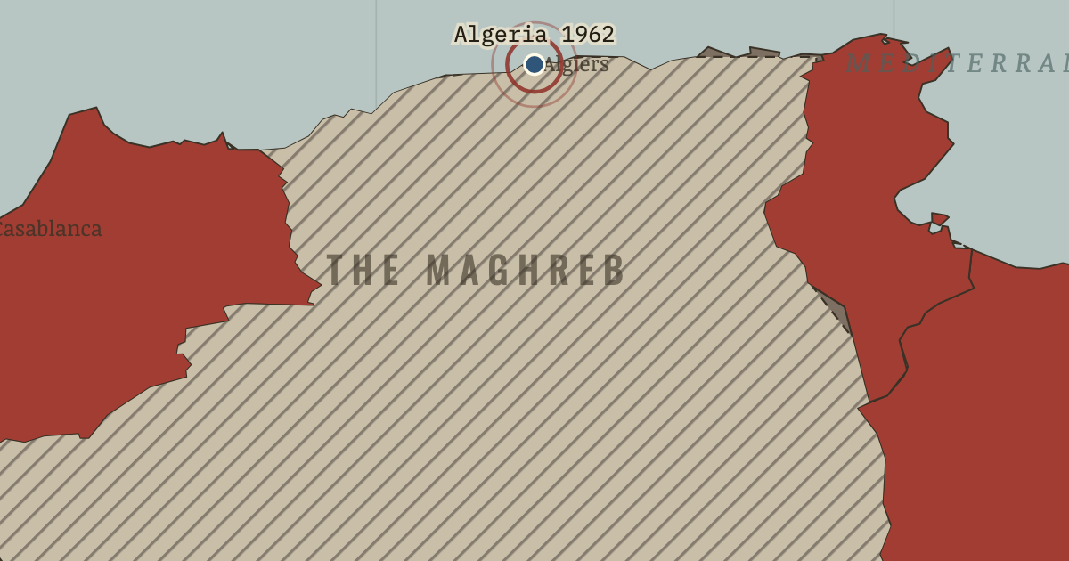 Map: Algiers — independence at last