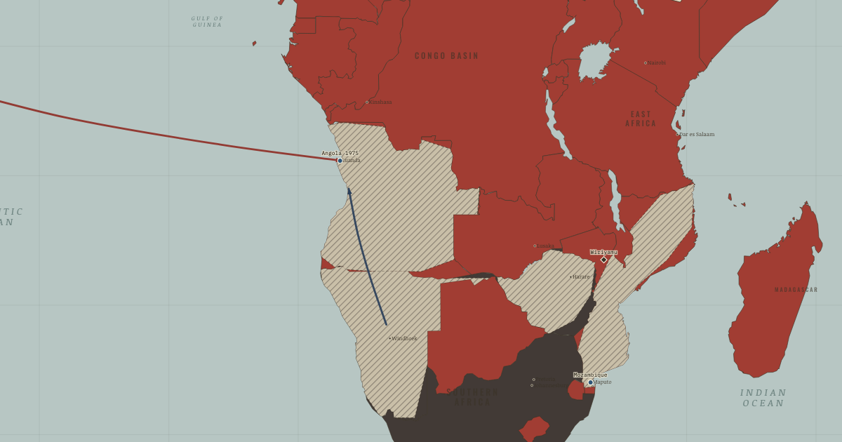 Map: The Portuguese Empire Falls Last — The Decolonization of Africa, 1945–1994