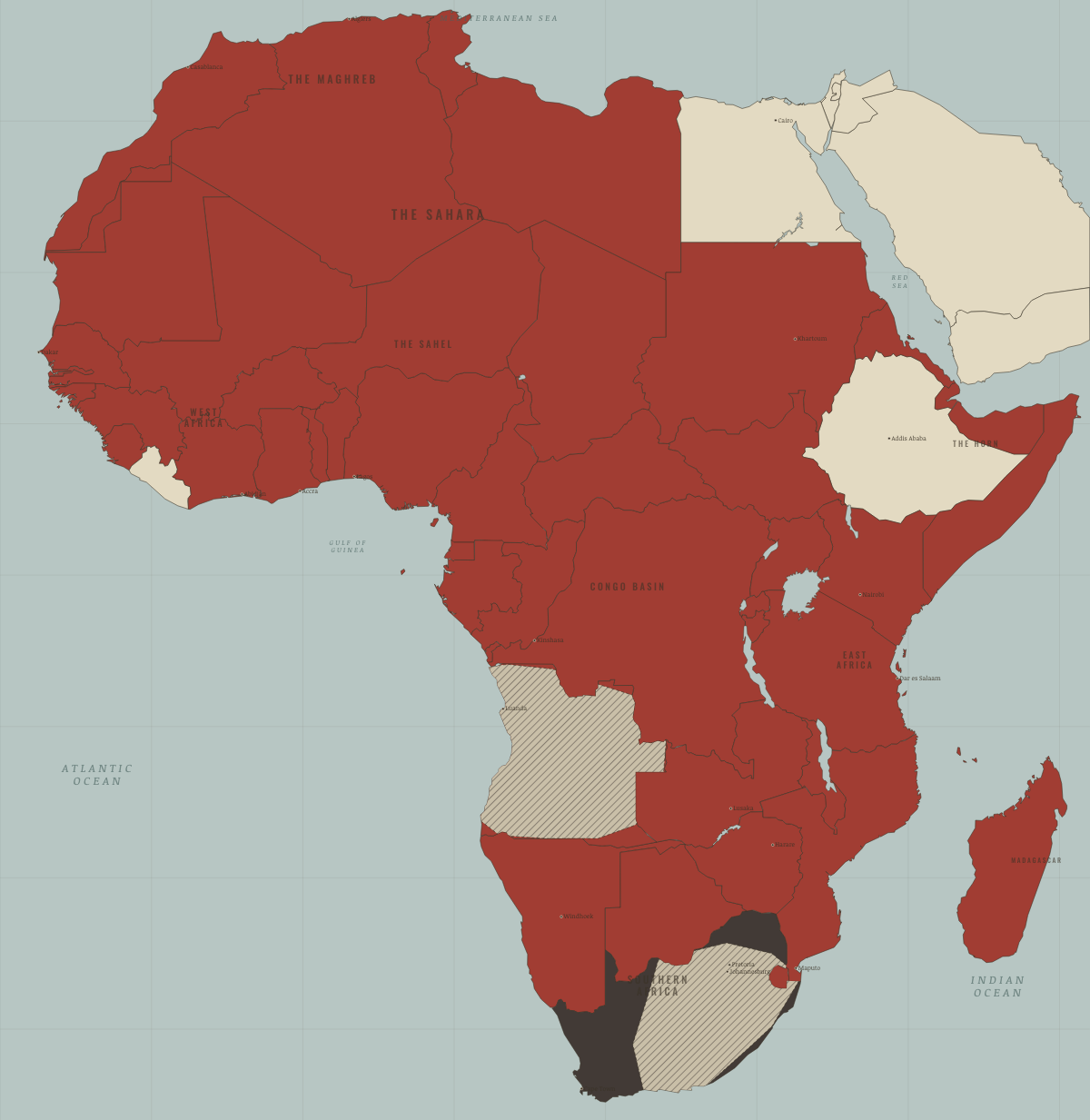 Map of Africa in MAY 1993: Eritrea — a border restored