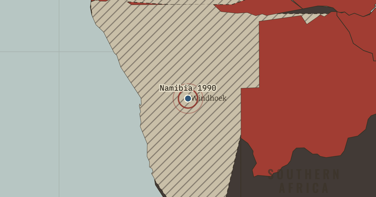Map: Windhoek — Namibia’s long wait ends