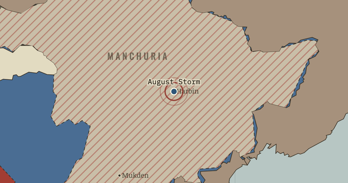 Map showing August Storm — China in Revolution, 1911–1949