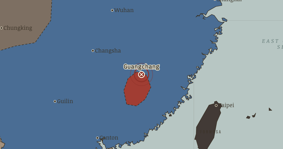 Map showing Guangchang — China in Revolution, 1911–1949