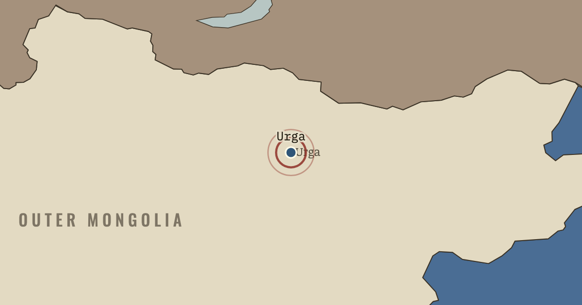 Map: Mongolia leaves