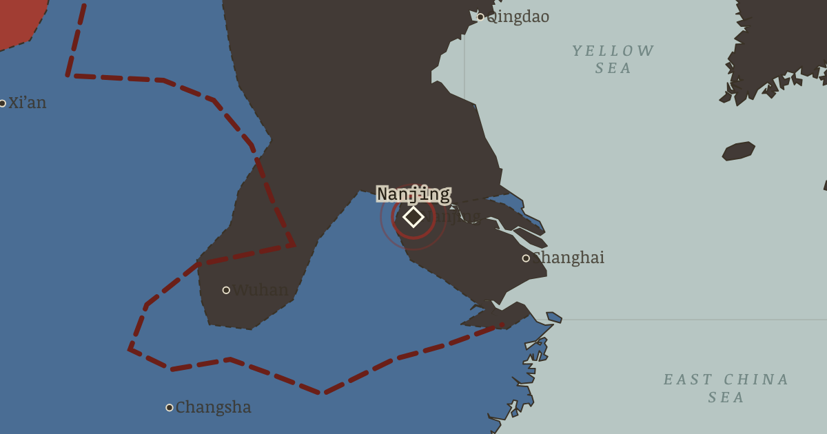 Map showing Nanjing — China in Revolution, 1911–1949