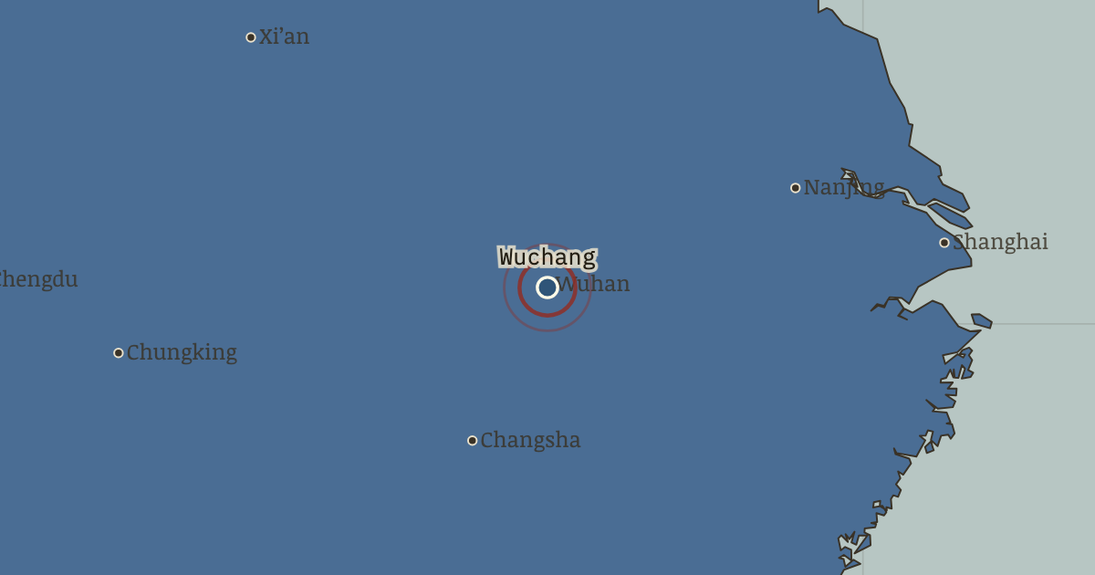 Map: The Wuchang rising