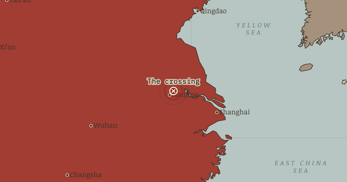 Map: The Yangtze crossing