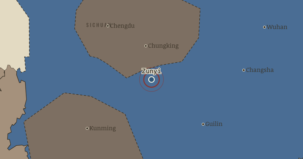 Map: The Zunyi conference