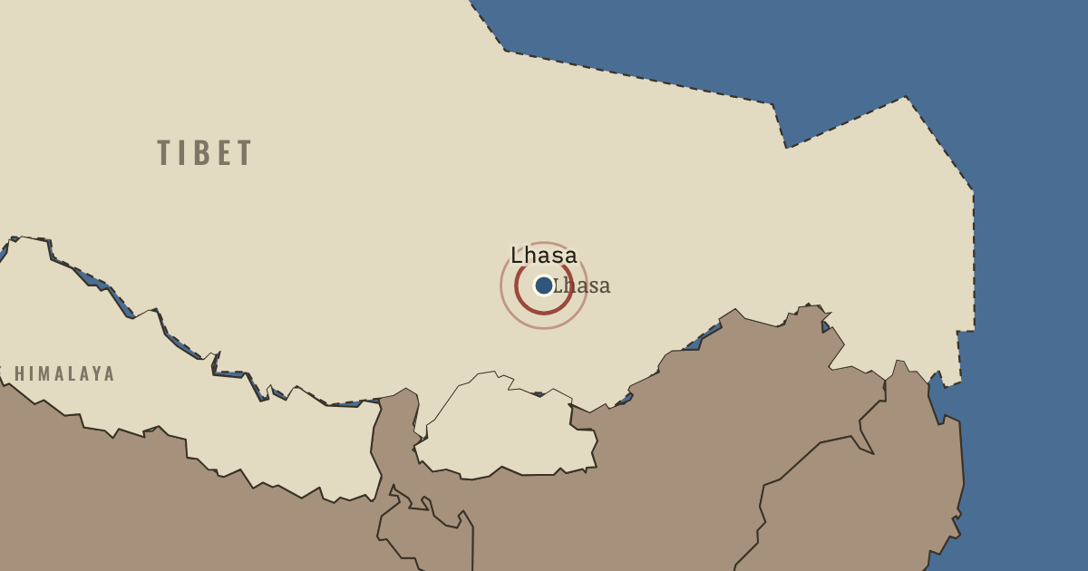 Map showing Tibet expels the garrison — China in Revolution, 1911–1949