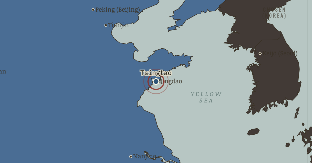 Map: Tsingtao taken