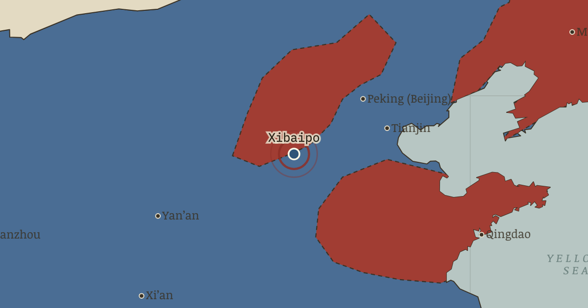 Map showing Xibaipo — China in Revolution, 1911–1949