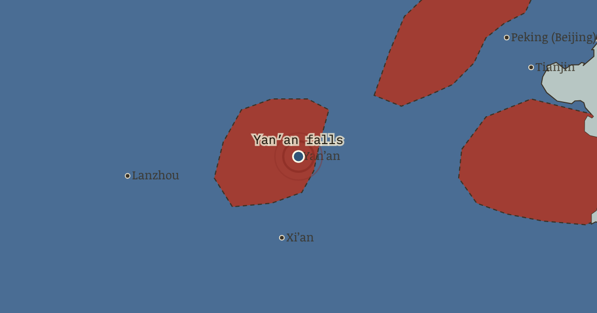 Map: Yan’an falls