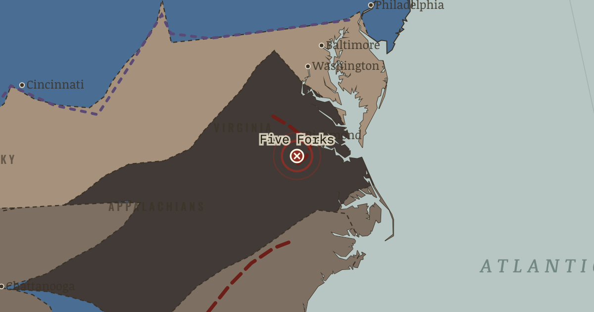 Map: Five Forks