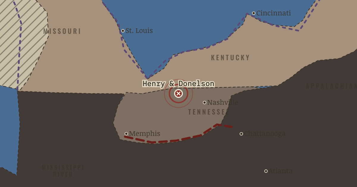 Map: Forts Henry & Donelson