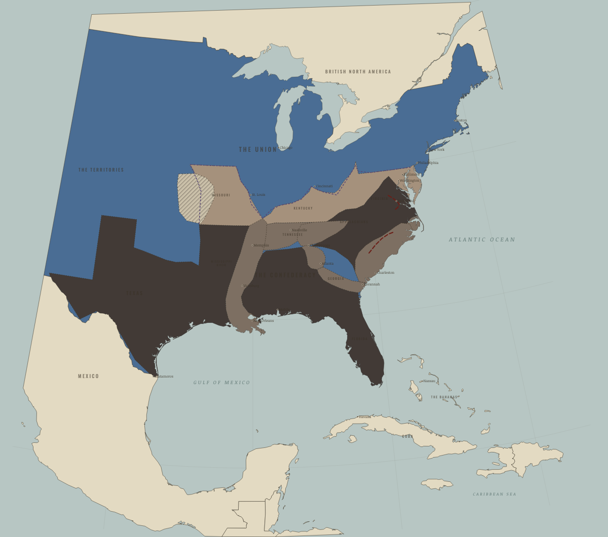 Map of the American Theater in APR 1865: Petersburg, Richmond, Appomattox