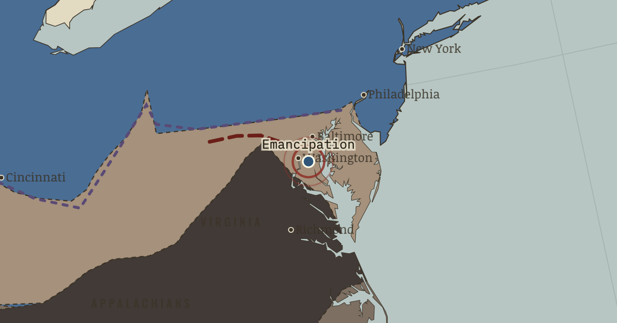 Map: The Emancipation Proclamation