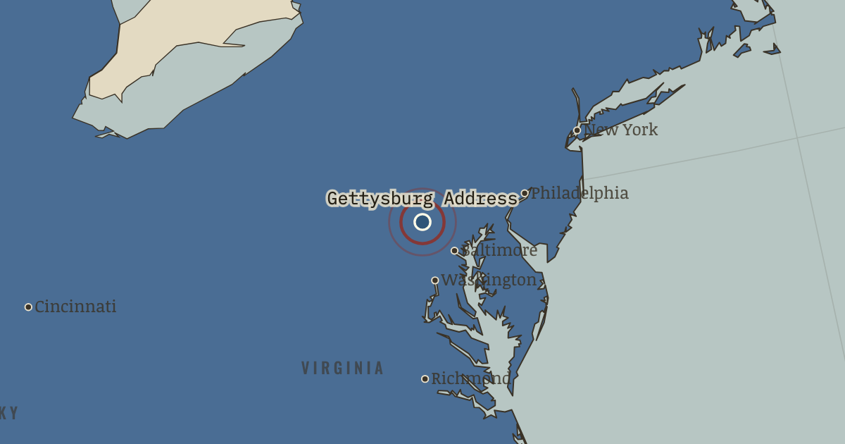 Map: The Gettysburg Address