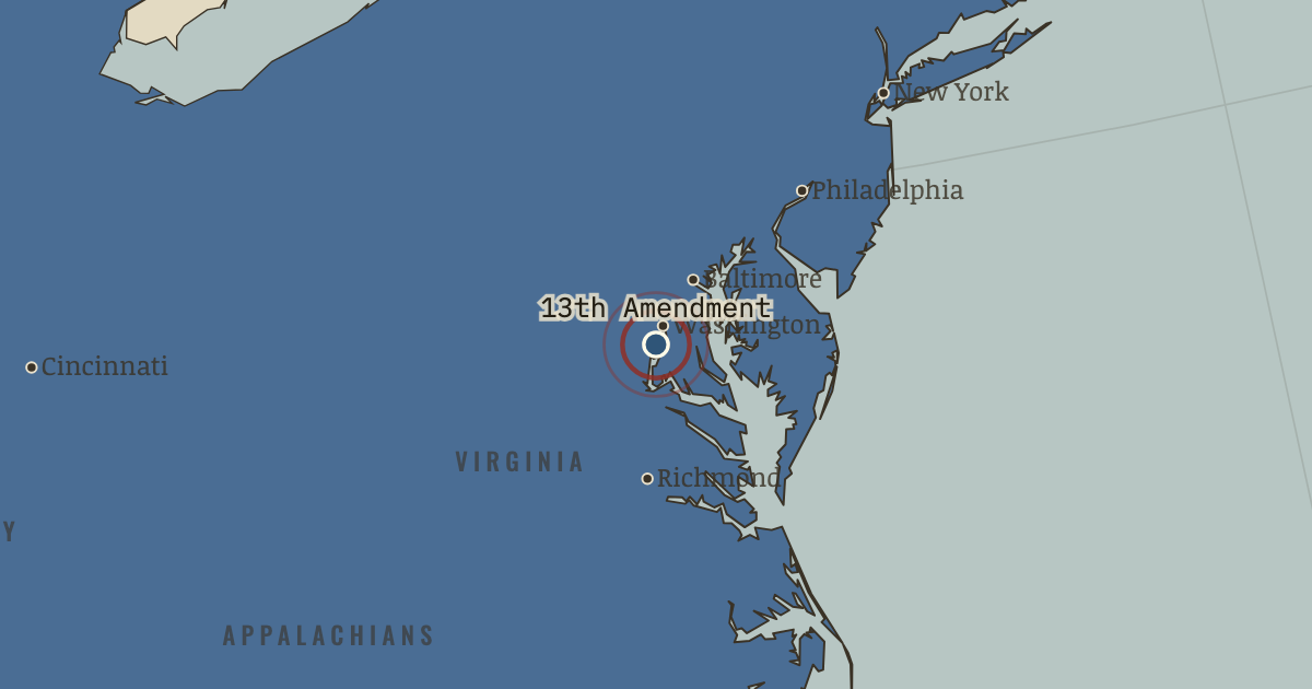 Map: The Thirteenth Amendment