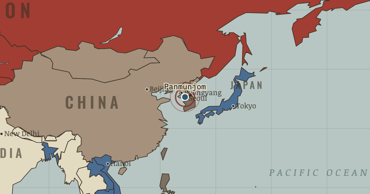 Map: Armistice at Panmunjom