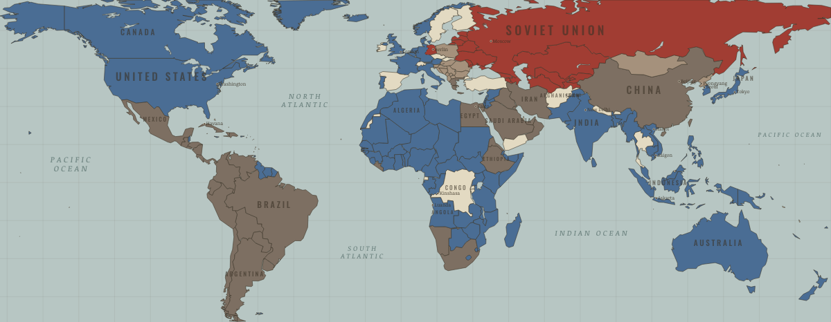 Map of the World in AUG 1945: The world the armies made
