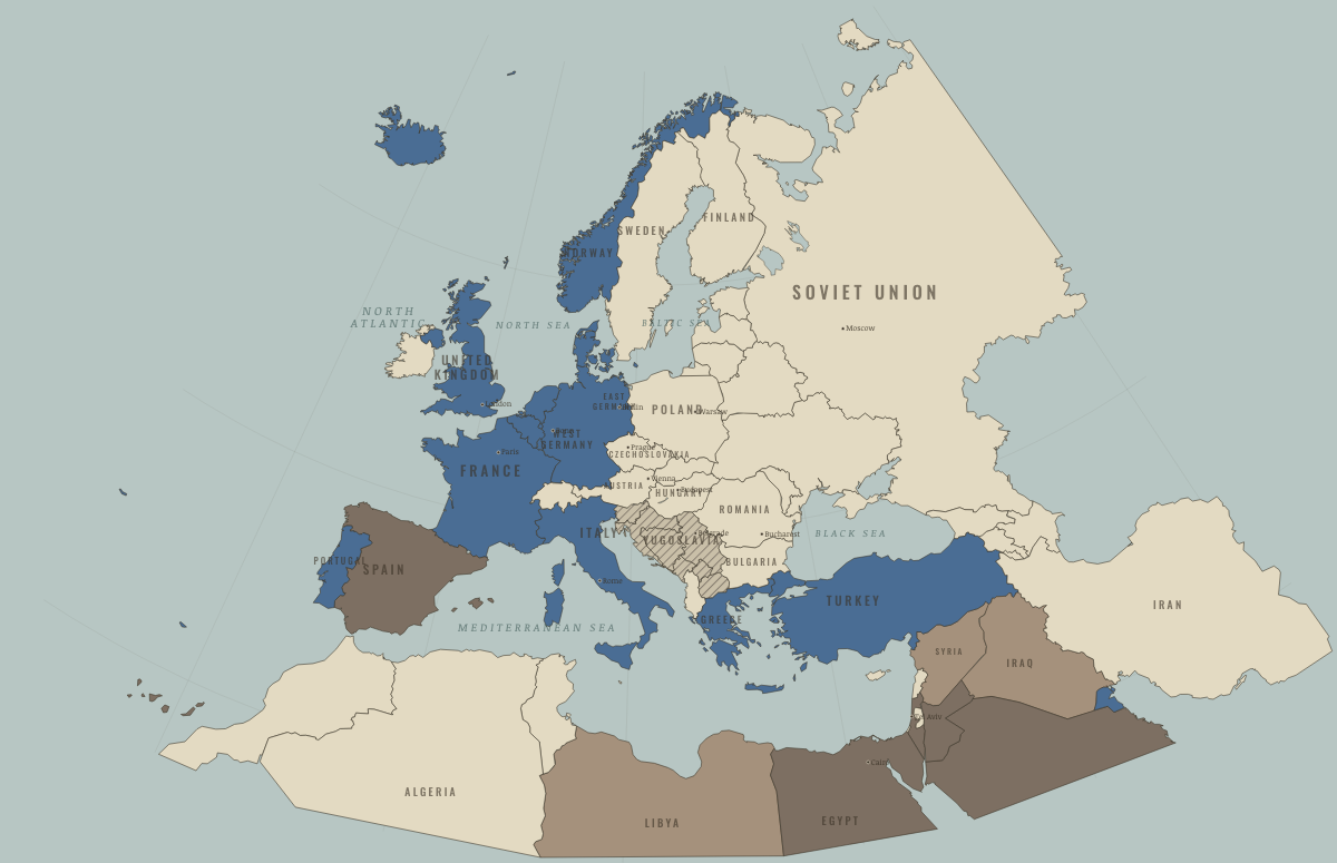 Map of the Europe — the Central Front in DEC 1991: After the flags