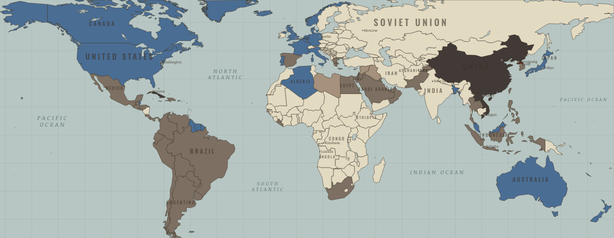 Map of the World in DEC 1991: The map the present inherits