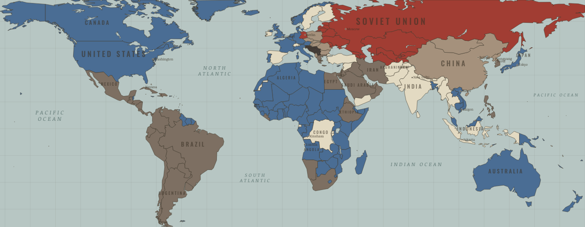 Map of the World in OCT 1949: China turns; the West signs a pact