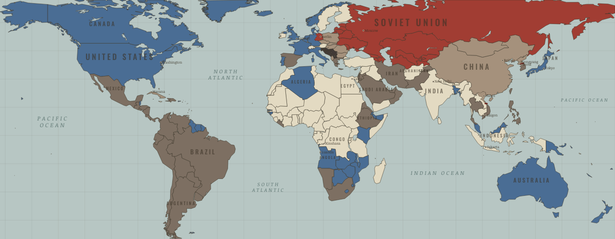 Map of the World in OCT 1962: Cuba flips; Africa walks free