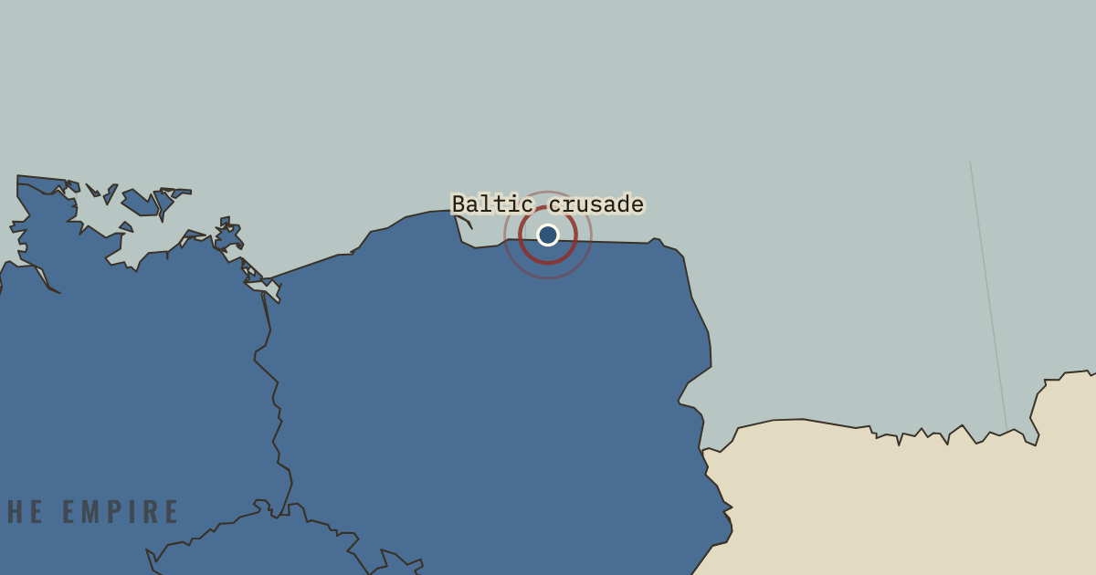 Map showing The Baltic crusade — The Crusades, 1095–1291