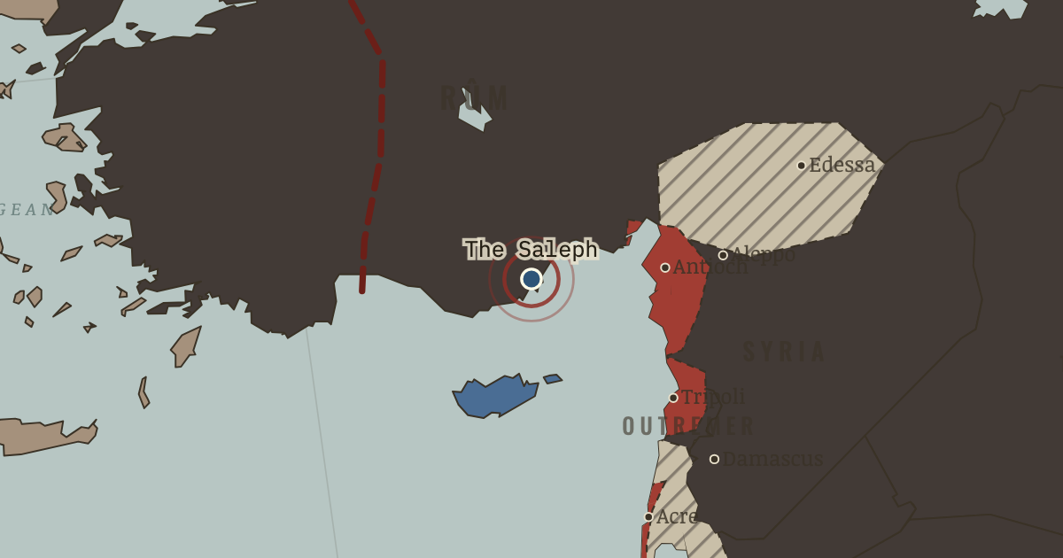 Map showing The Saleph — The Crusades, 1095–1291