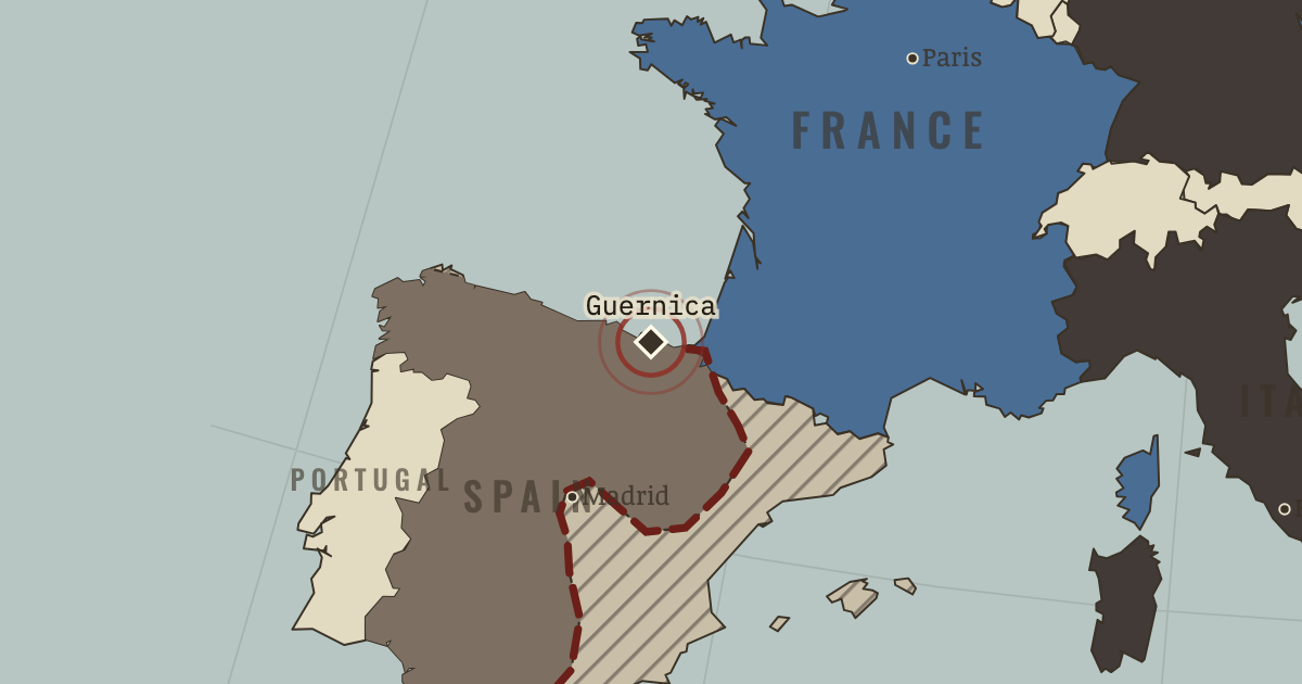 Map showing Guernica — The Road to War, 1931–1941