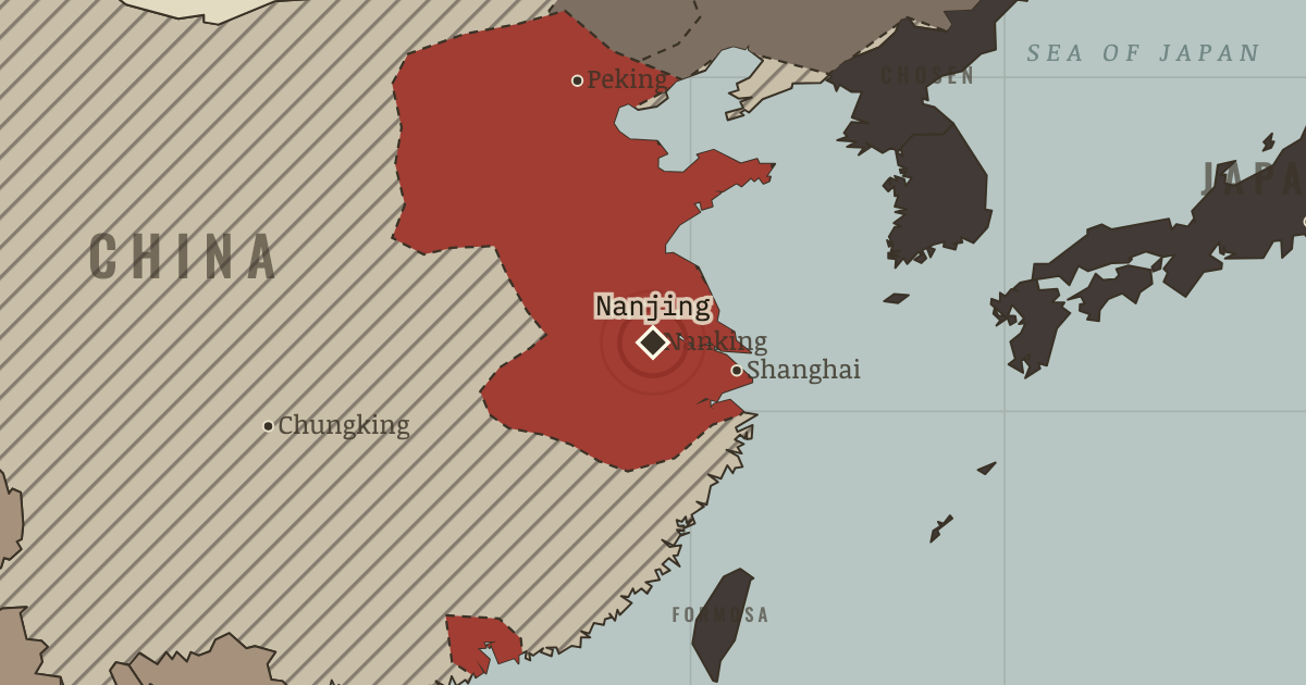 Map showing Nanjing — The Road to War, 1931–1941