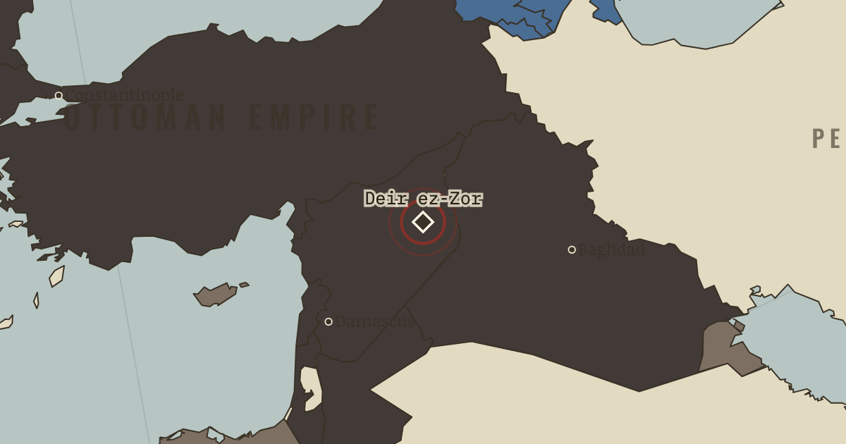 Map showing Deir ez-Zor — The Great War, 1914–1918