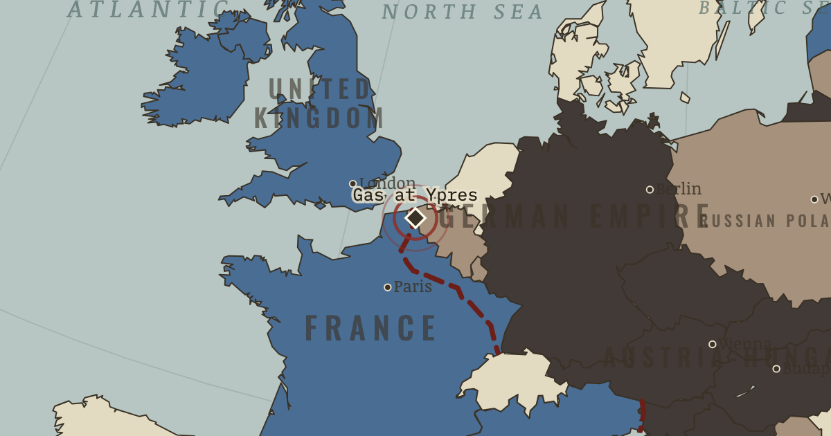 Map: Gas at Ypres