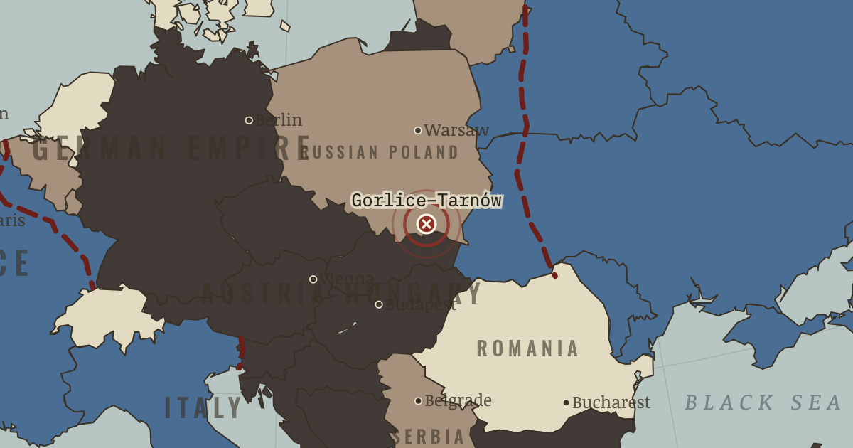 Map: Gorlice–Tarnów