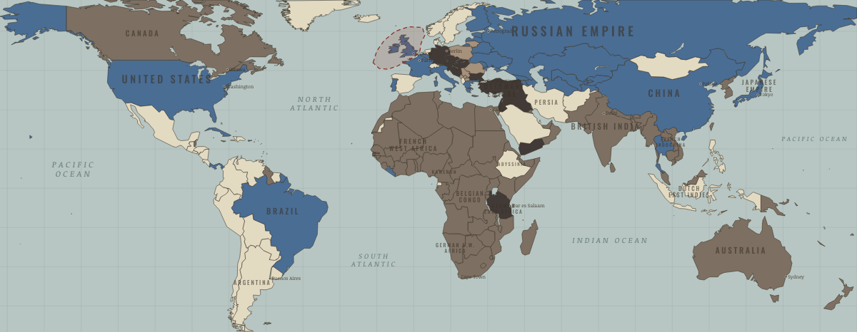 Map of the Global War in APR 1917: America comes in