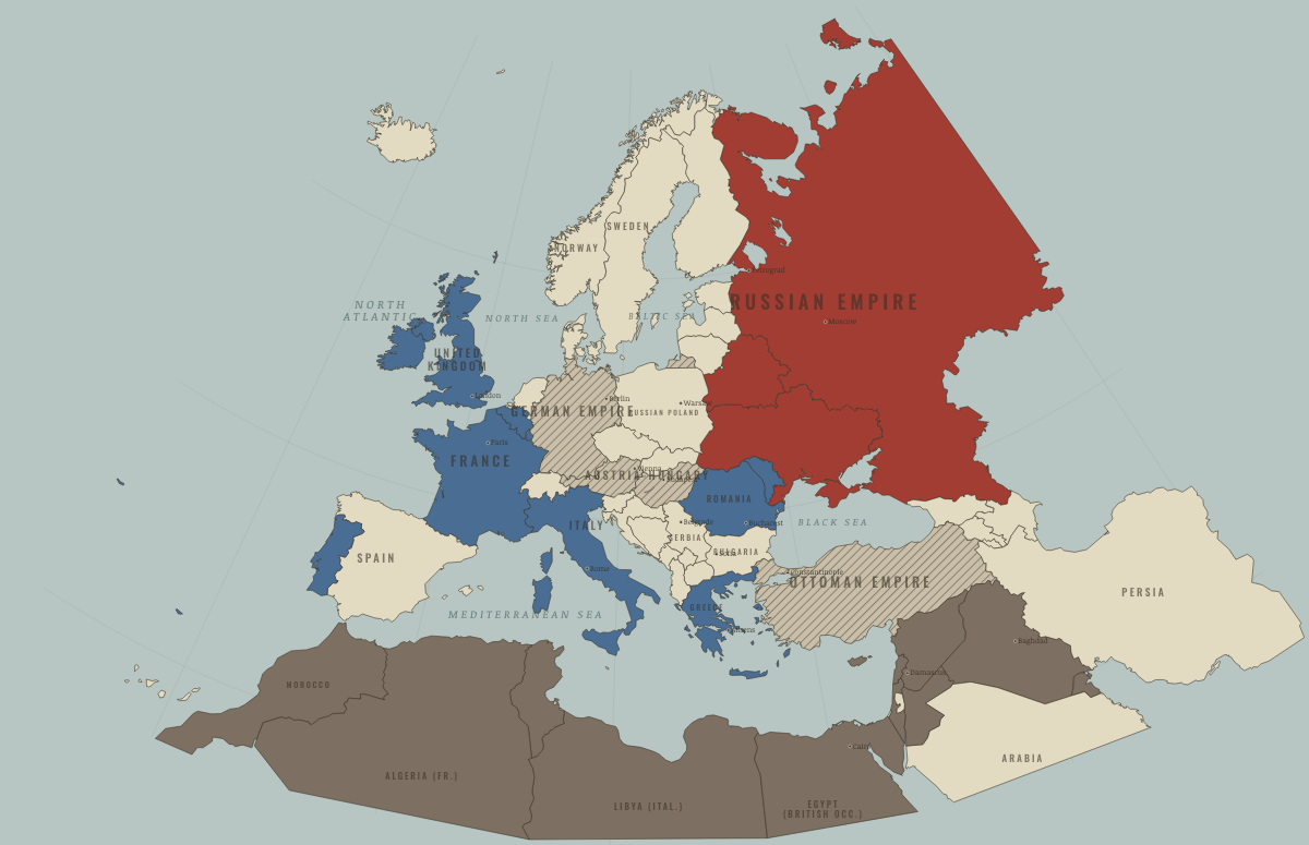 Map of the Europe &Amp; the Near East in JUN 1919: The new map