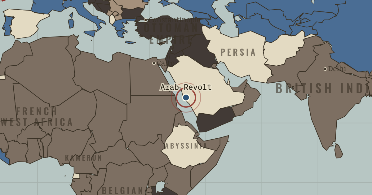 Map: The Arab Revolt