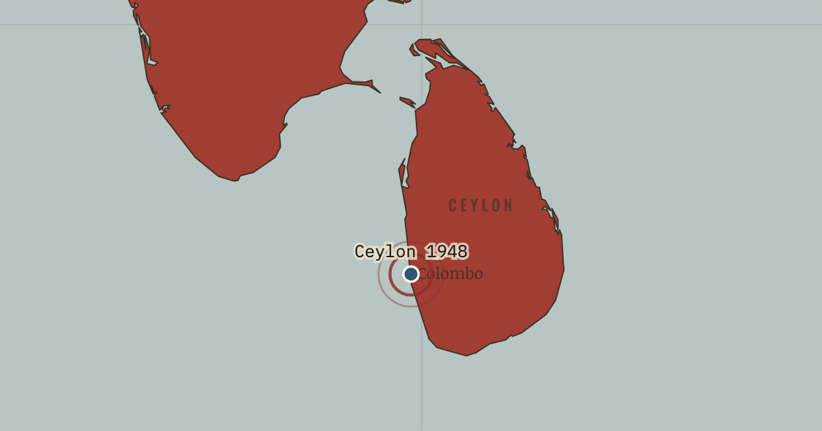 Map: Colombo — Ceylon, quietly