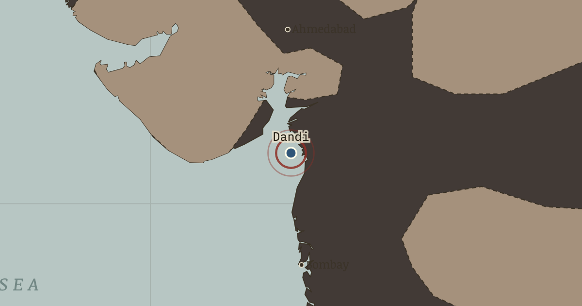 Map: Dandi — the salt is lifted