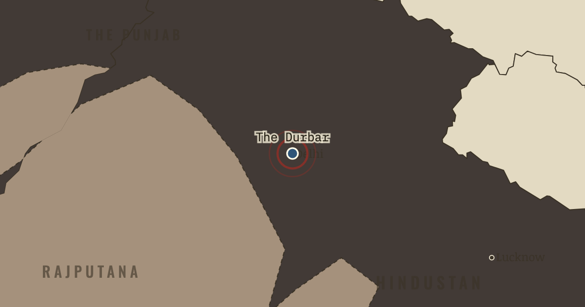 Map: Delhi — the durbar ground