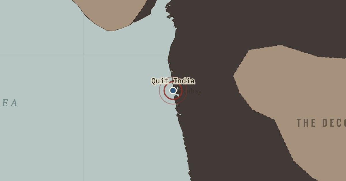 Map: Gowalia Tank — “Quit India”