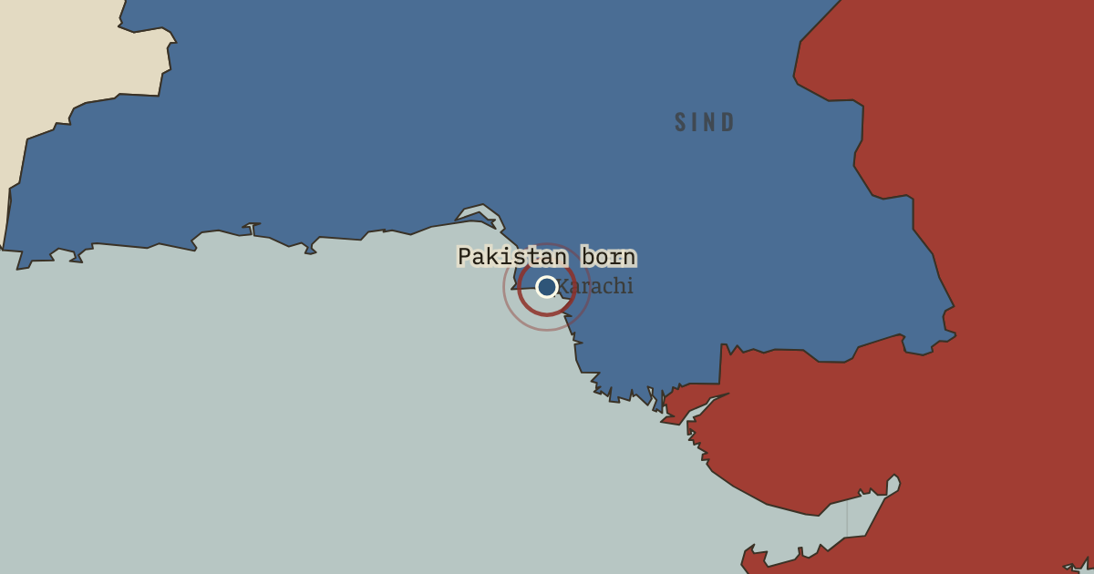 Map showing Karachi — Pakistan is born — Indian Independence & Partition, 1905–1948