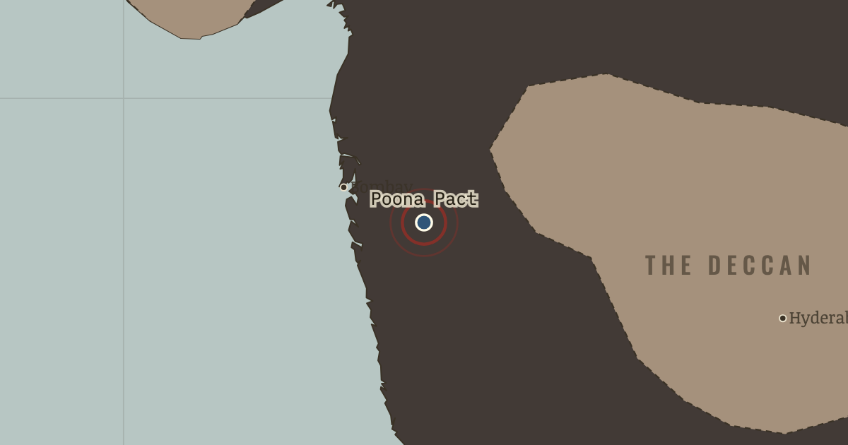 Map: Poona — the pact with Ambedkar
