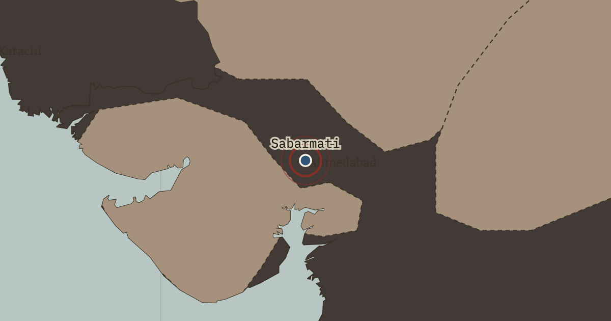 Map: Sabarmati ashram