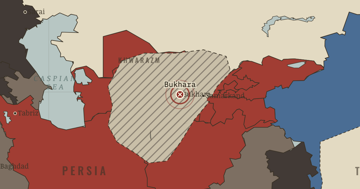 Map showing Bukhara — The Mongol Empire, 1206–1294