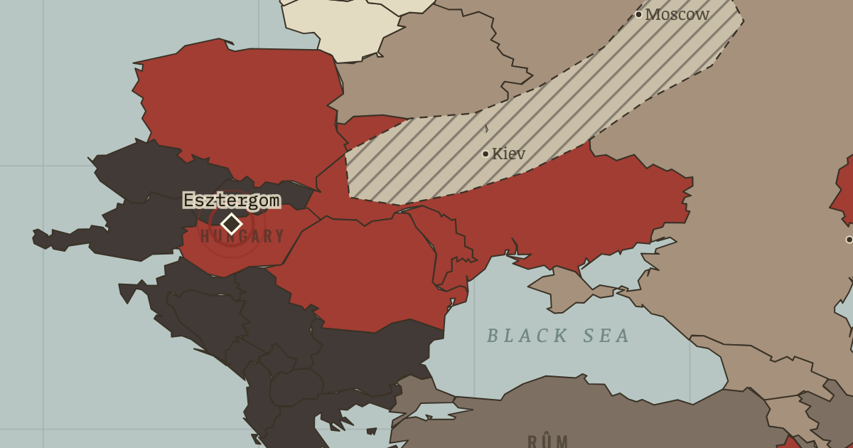 Map showing Hungary’s ruin — The Mongol Empire, 1206–1294