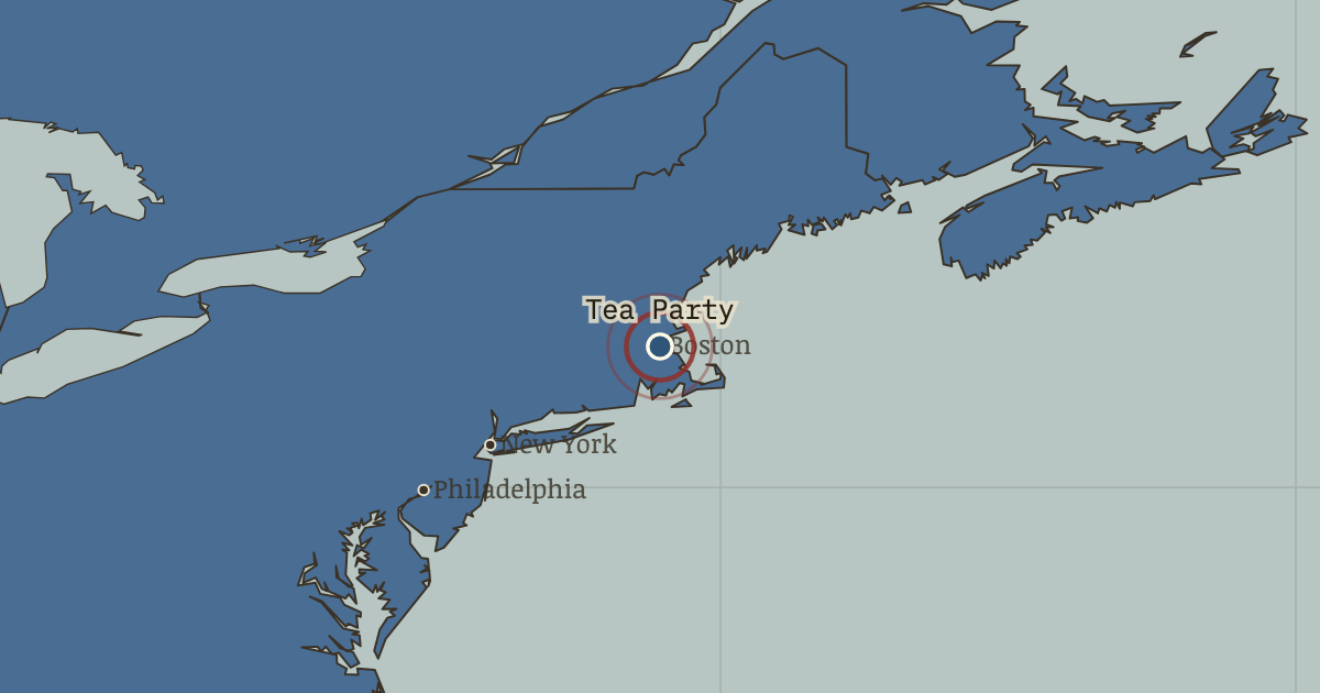 Map: Boston Tea Party