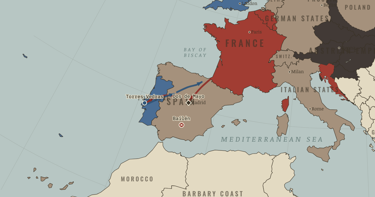 Map: The Empire and Its Cracks — The Age of Revolutions, 1775–1848
