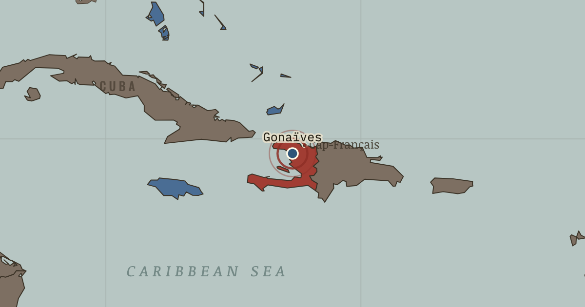 Map: Independence at Gonaïves
