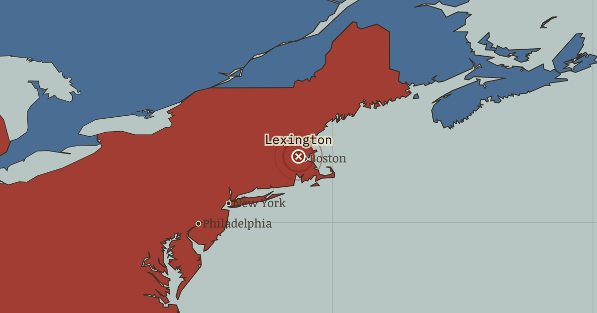 Map: Lexington & Concord